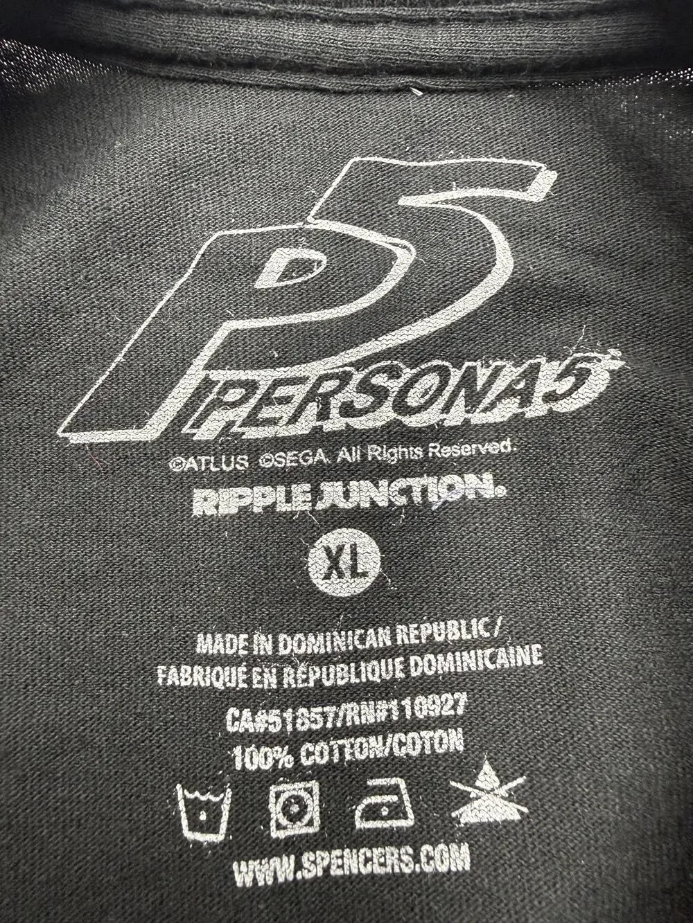 Ripple Junction Shirt Mens XL Black Persona 5 Graphic Tee Anime Video Game